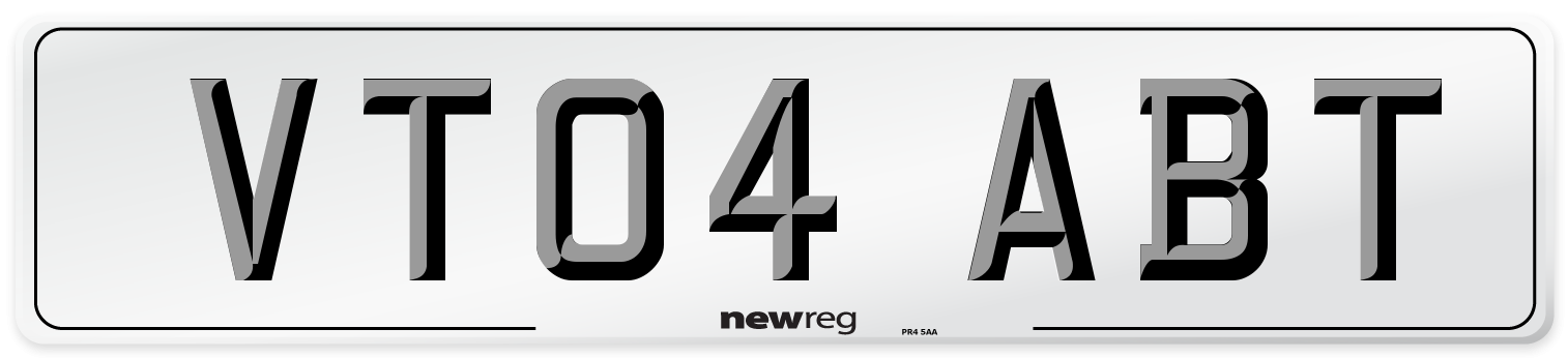 VT04 ABT Number Plate from New Reg